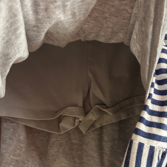 Cat & Jack Heather Gray Girls Drawstring Skort and blue striped set of 2 size 8 - Picture 5 of 5